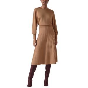 Lk Bennett Womens  Blakely Knit Dress, Tan